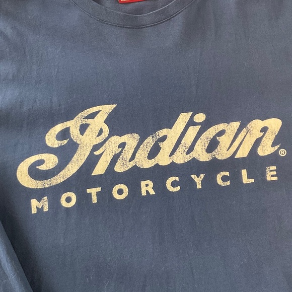 Indian Motorcycle Navy Long Sleeve Men's Tee - Picture 3 of 7